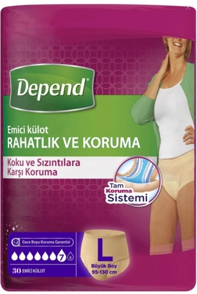 Depend Large Emici Külot 30 Adet