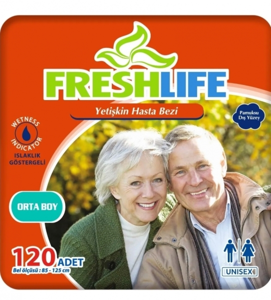 Fresh Life Medium Belbantlı Yetişkin Bezi 120 Adet