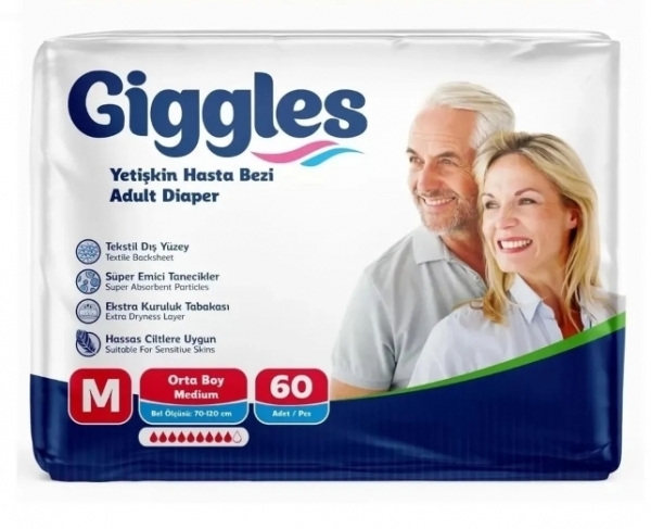 Giggles Medium Belbantlı Yetişkin Bezi 60 Adet
