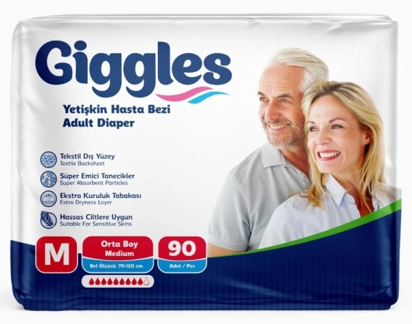 Giggles Medium Belbantlı Yetişkin Bezi 90 Adet