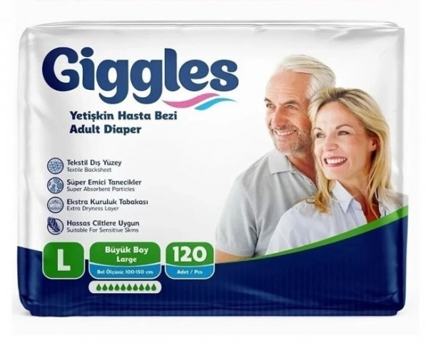 Giggles Eko Large Belbantlı Yetişkin Bezi 120 Adet