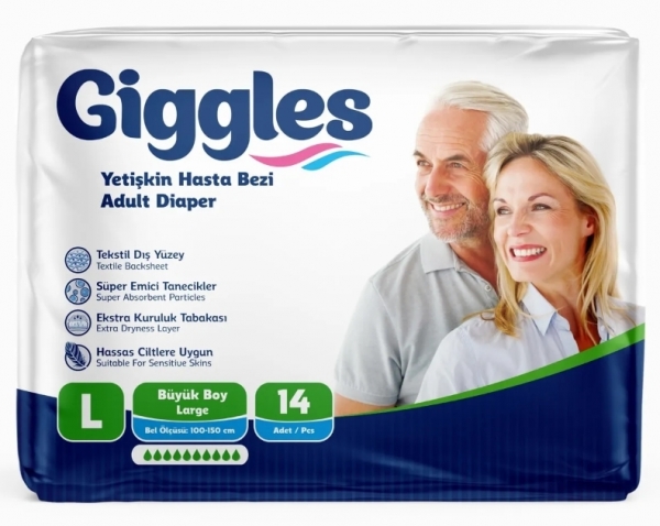 Giggles Eko Large Belbantlı Yetişkin Bezi 14 Adet