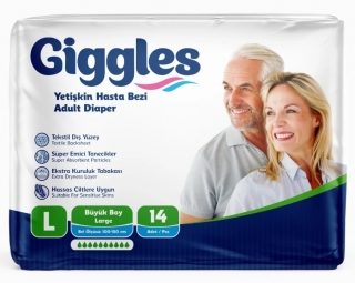 Giggles Eko Large Belbantlı Yetişkin Bezi 14 Adet