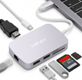 Minix NEO-C-GGR USB-C Multiport Dönüştürücü