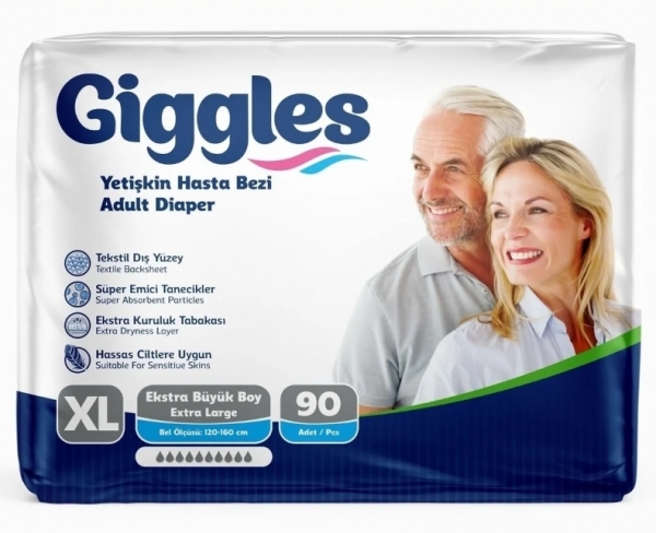 Giggles XLarge Belbantlı Yetişkin Bezi 90 Adet