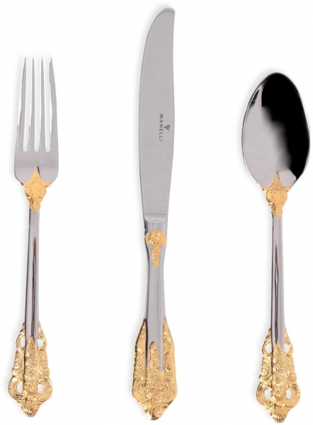 Wanelli Lora Gold 84 Parça Çatal Kaşık Bıçak Takımı