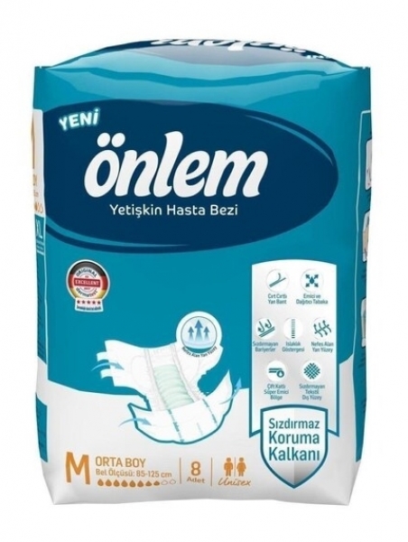 Önlem Medium Belbantlı Yetişkin Bezi 8 Adet