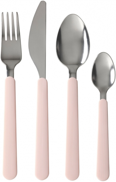 Ikea UPPHÖJD Pembe 16 Parça Çatal Kaşık Bıçak Takımı
