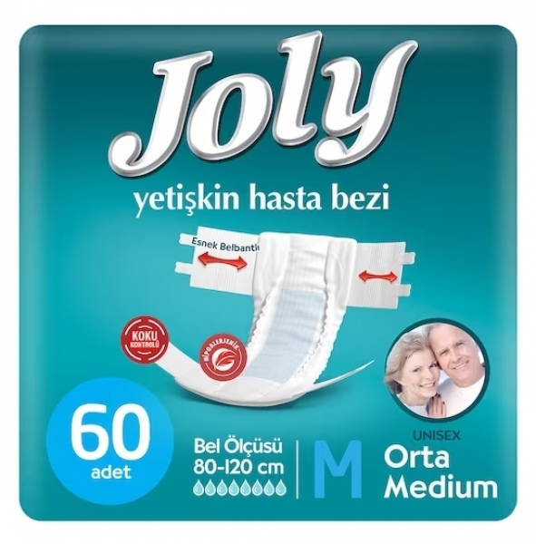 Joly Medium Belbantlı Yetişkin Bezi 60 Adet