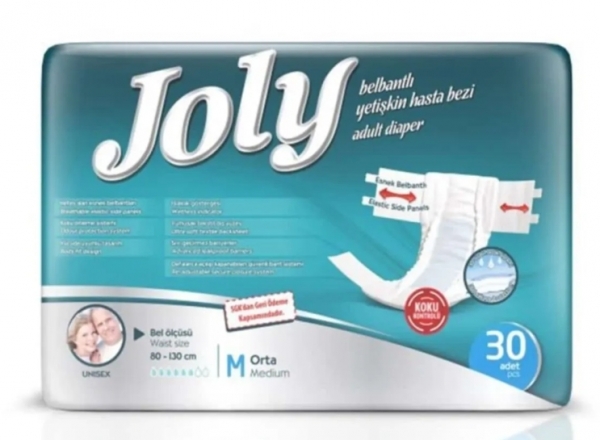 Joly Medium Belbantlı Yetişkin Bezi 30 Adet