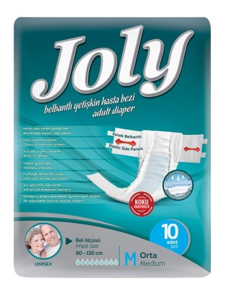 Joly Medium Belbantlı Yetişkin Bezi 10 Adet