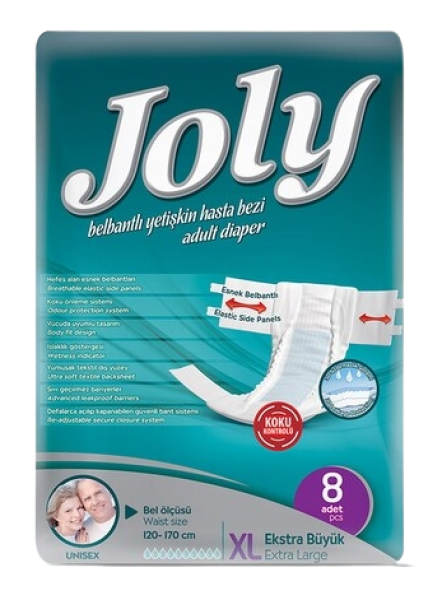 Joly XLarge Belbantlı Yetişkin Bezi 8 Adet