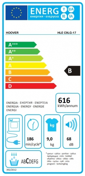 Hoover HLE C9LG-17 Yoğuşturmalı Kurutma Makinesi
