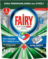 Fairy Platinum Plus Ultra Hepsi Bir Arada Tablet Bulaşık Deterjanı 57 Adet resim