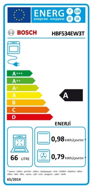 Bosch HBF534EW3T Ankastre Fırın