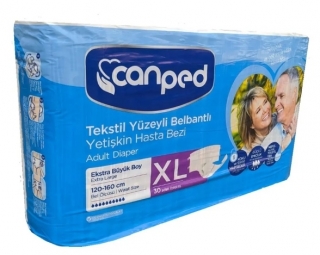 Canped XLarge Belbantlı Yetişkin Bezi 30 Adet