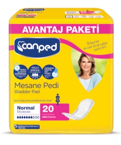 Canped Kadın Normal Mesane Pedi 20 Adet