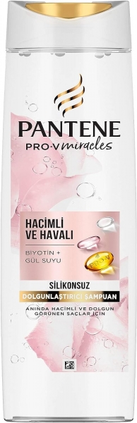 Pantene Pro-V Biotin ve Gül Suyu Özlü Hacim Veren Silikonsuz Dolgunlaştırıcı 400 ml Şampuan