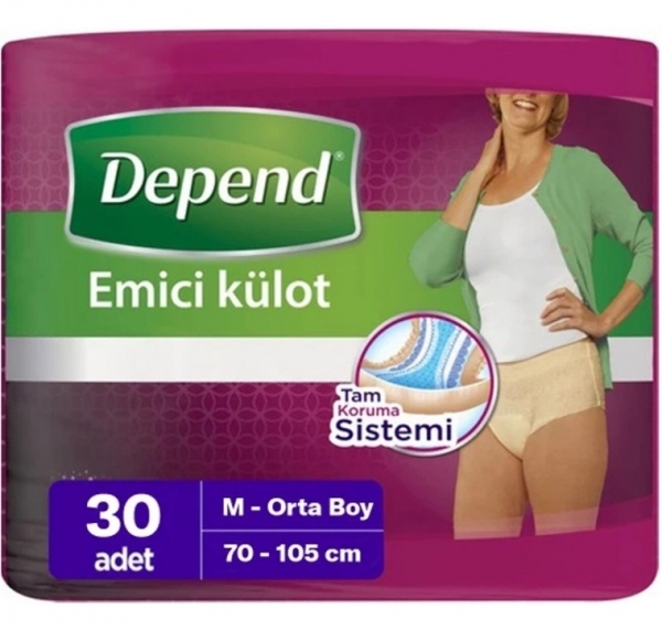 Depend Kadın Medium Orta Emici Külot 30 Adet
