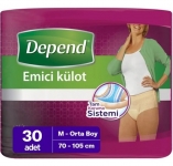 Depend Kadın Medium Orta Emici Külot 30 Adet resim