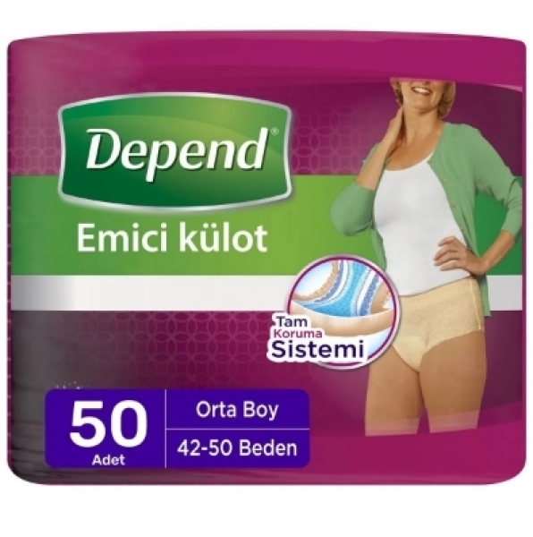 Depend Kadın Medium Orta Emici Külot 50 Adet