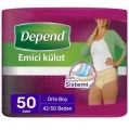 Depend Kadın Medium Orta Emici Külot 50 Adet Hasta Bezi