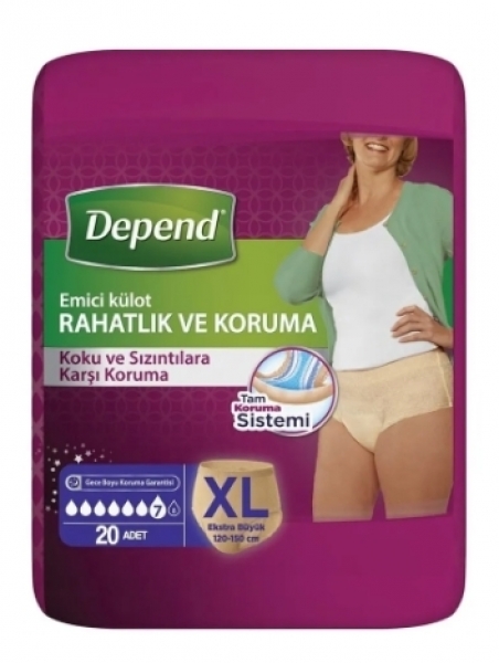 Depend XLarge Kadın Emici Külot 20 Adet