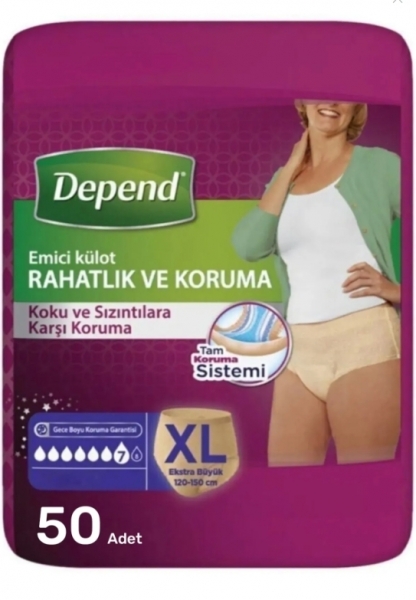 Depend XLarge Kadın Emici Külot 50 Adet