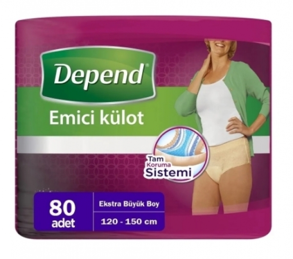 Depend XLarge Kadın Emici Külot 80 Adet