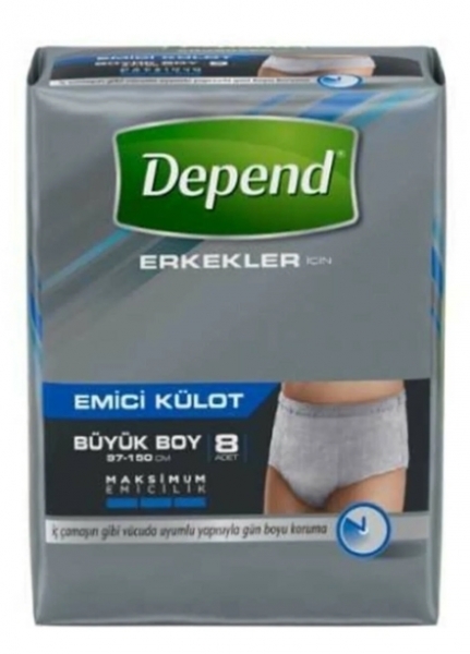Depend Large Emici Külot Erkek 8 Adet