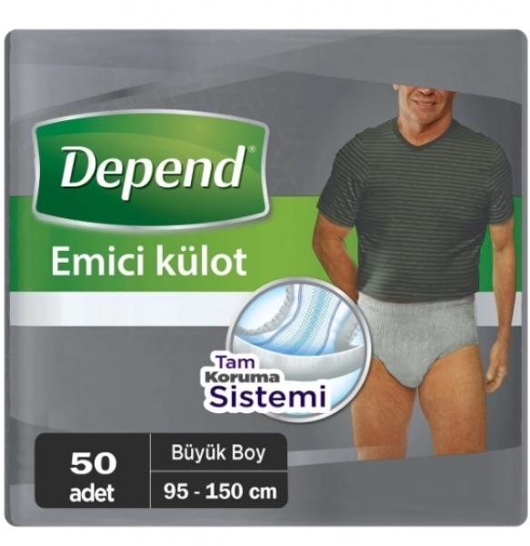 Depend Large Emici Külot Erkek 50 Adet