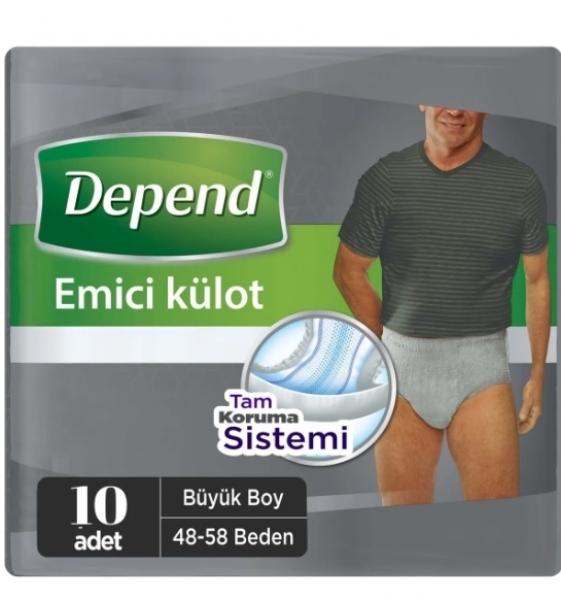 Depend Large Emici Külot Erkek 10 Adet