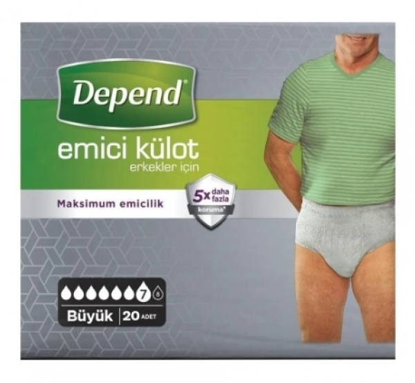 Depend Large Emici Külot Erkek 20 Adet