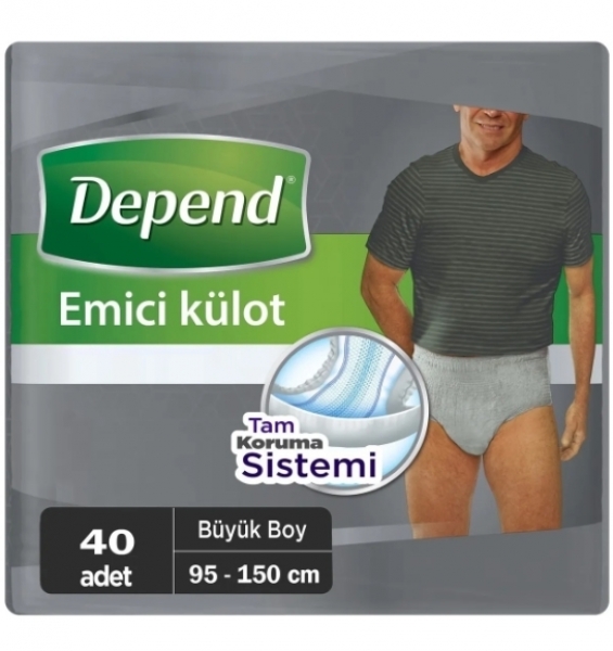 Depend Large Emici Külot Erkek 40 Adet