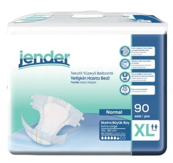 Jender XLarge Belbantlı Yetişkin Bezi 90 Adet