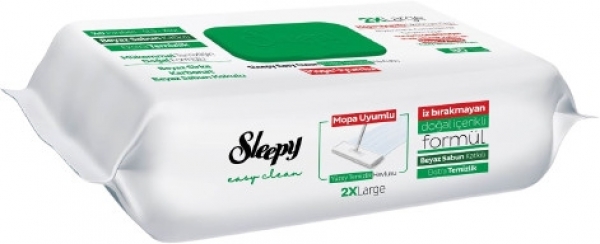 Sleepy Easy Clean Beyaz Sabun Katkılı Mopa Uyumlu Yüzey Temizlik Havlusu