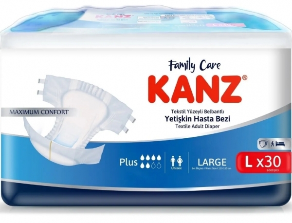 Kanz Large Belbantlı Yetişkin Bezi 30 Adet