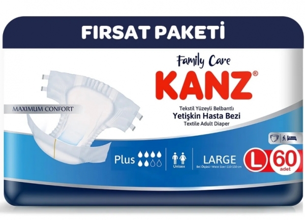 Kanz Large Belbantlı Yetişkin Bezi 60 Adet