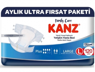 Kanz Large Belbantlı Yetişkin Bezi 120 Adet
