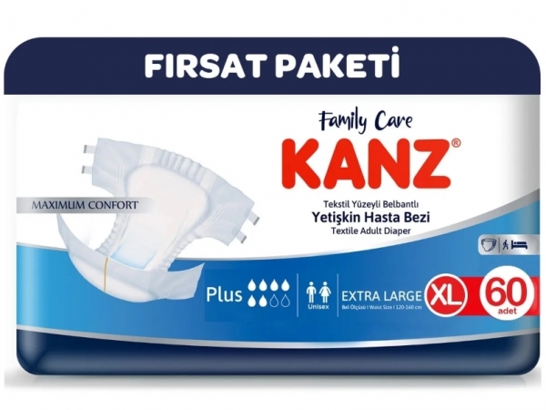 Kanz XLarge Belbantlı Yetişkin Bezi 60 Adet