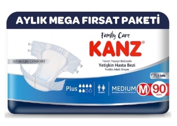 Kanz Medium Belbantlı Yetişkin Hasta Bezi 90 Adet