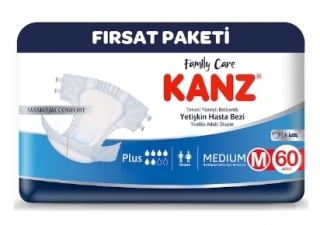 Kanz Medium Belbantlı Yetişkin Hasta Bezi 60 Adet