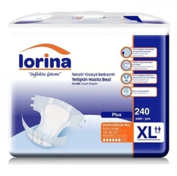 Lorina XLarge Belbantlı Yetişkin Bezi 240 Adet
