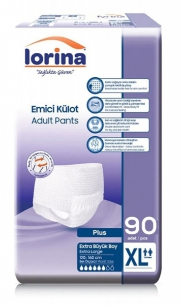 Lorina XLarge Emici Külot 90 Adet