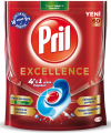 Pril Excellence 4'ü 1 Arada Tablet Bulaşık Makinesi Deterjanı 60 Adet resim
