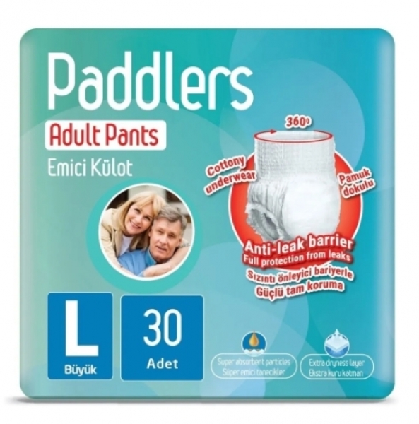 Paddlers Large Belbantlı Yetişkin Bezi 30 Adet