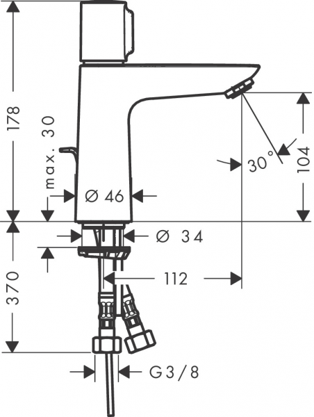 Hansgrohe Talis Select E 71751000 Lavabo Bataryası