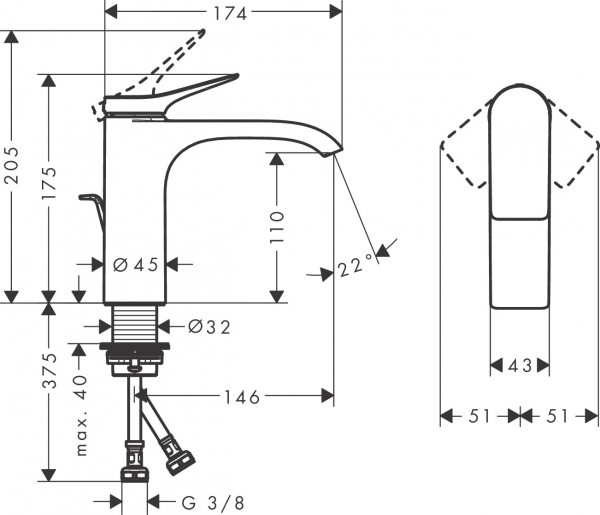 Hansgrohe Vivenis 75020000 Lavabo Bataryası