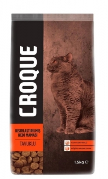 Croque Tavuklu Kisirlaştirilmiş 1.5 kg Kedi Maması