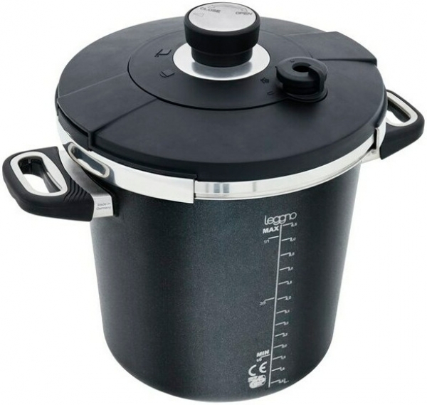 Leggno Black Düdüklü Tencere (7 Litre)
